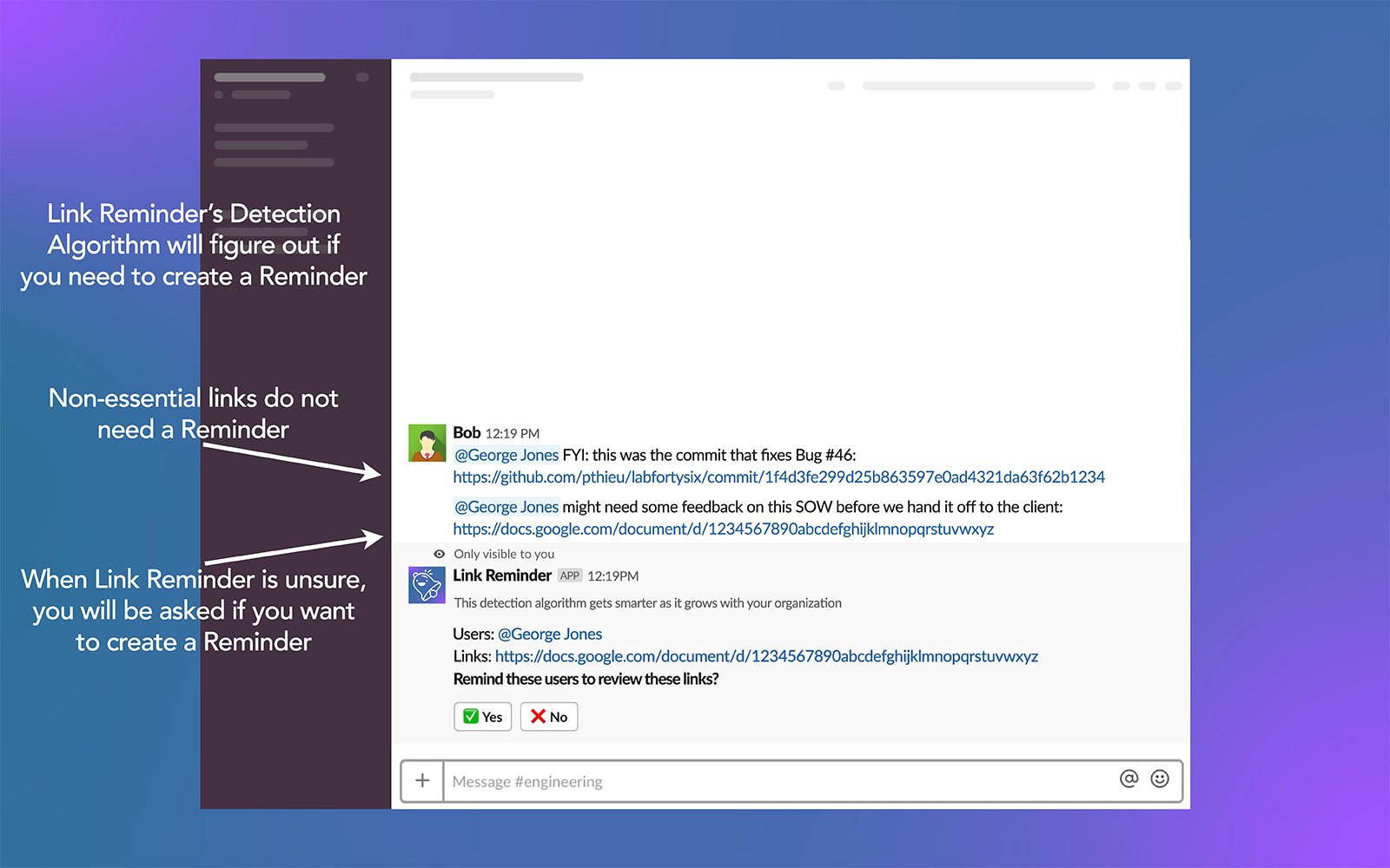 Task Reminder suggests a task in Slack